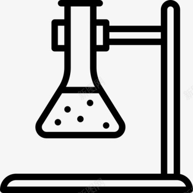 烧瓶科学17线性图标图标