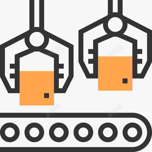 传送带工业过程4黄色阴影图标svg_新图网 https://ixintu.com 传送带 工业过程4 黄色阴影