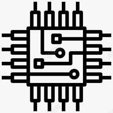 处理器计算机芯片计算机硬件图标图标