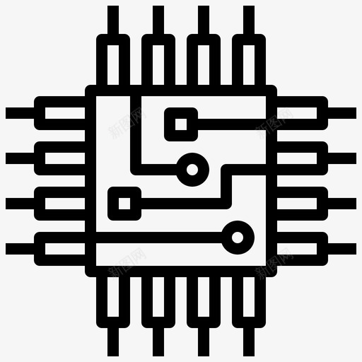 处理器计算机芯片计算机硬件图标svg_新图网 https://ixintu.com 处理器 微处理器 技术 网络技术 计算机硬件 计算机芯片