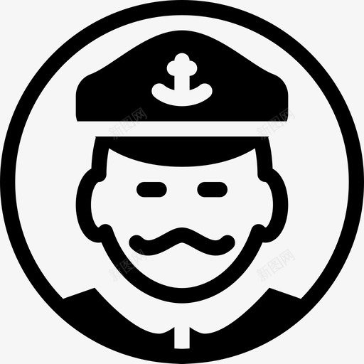 船长帽子男性图标svg_新图网 https://ixintu.com 军官 化身固体图标 帽子 水手 男性 船长