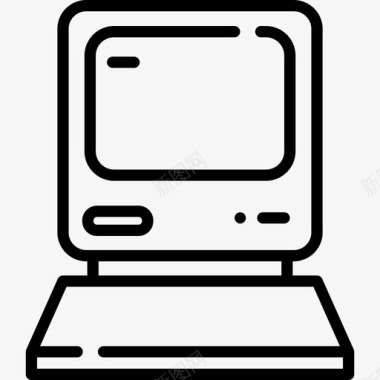 个人电脑书呆子直线型图标图标