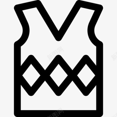 羊毛衫高尔夫6直线型图标图标