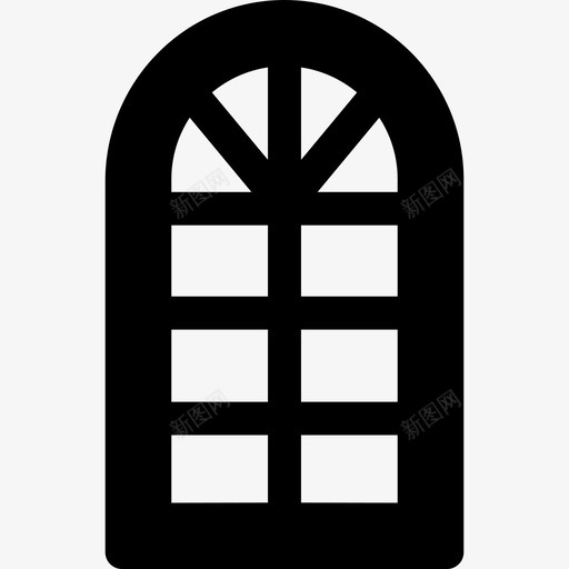窗户家具21填充图标svg_新图网 https://ixintu.com 填充 家具21 窗户