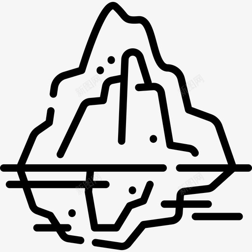 冰山自然28线状图标svg_新图网 https://ixintu.com 冰山 线状 自然28