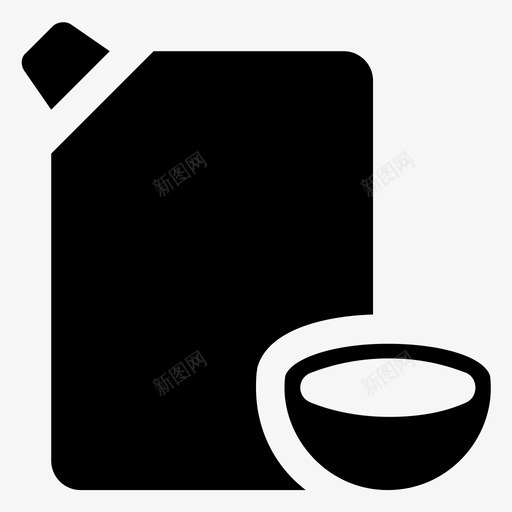 椰子油食用油椰子油瓶图标svg_新图网 https://ixintu.com 椰子油 椰子油瓶 蔬菜和食品字形图标 食用油