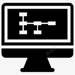 网络信息标志在线信息图计算机基因工程图标高清图片