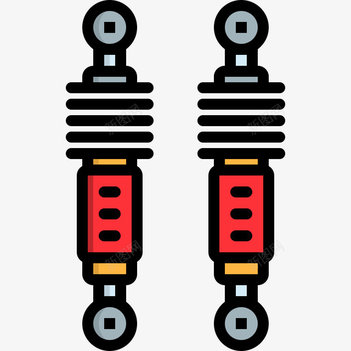 减震器汽车服务3线性颜色图标svg_新图网 https://ixintu.com 减震器 汽车服务3 线性颜色