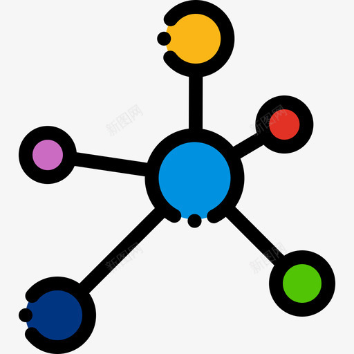 分子研究科学4线性颜色图标svg_新图网 https://ixintu.com 分子 研究科学4 线性颜色