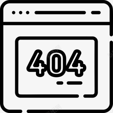404错误编程11线性图标图标