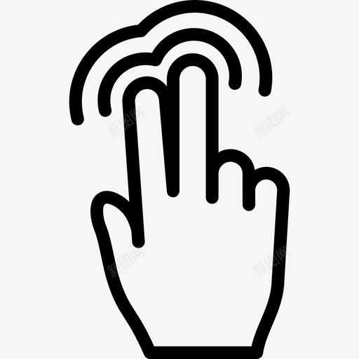 两个手指双击触摸触摸手势轮廓v2图标svg_新图网 https://ixintu.com 两个手指双击 触摸 触摸手势轮廓v2