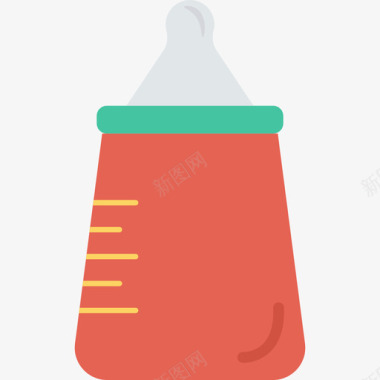 婴儿奶瓶食品59扁平图标图标