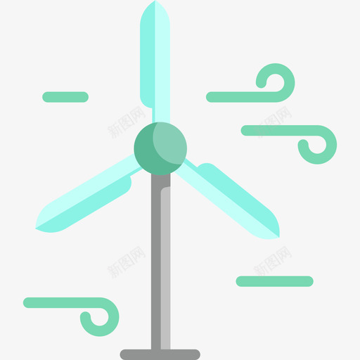 风力涡轮机天气74平坦图标svg_新图网 https://ixintu.com 天气74 平坦 风力涡轮机