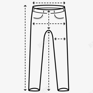 男式牛仔裤裤子尺码表图标图标