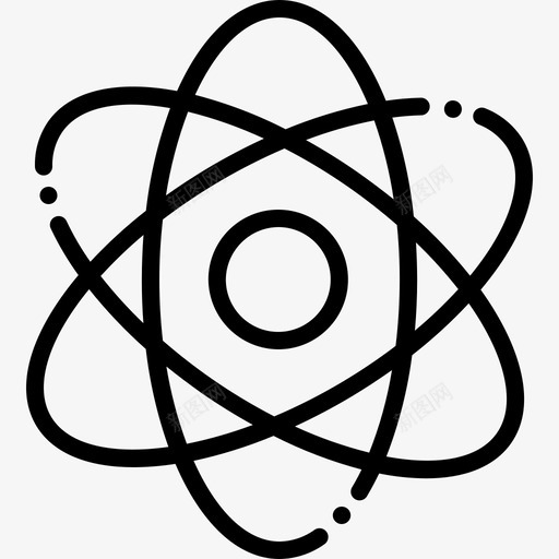 原子化分子粒子图标svg_新图网 https://ixintu.com 分子 原子化 粒子 量子