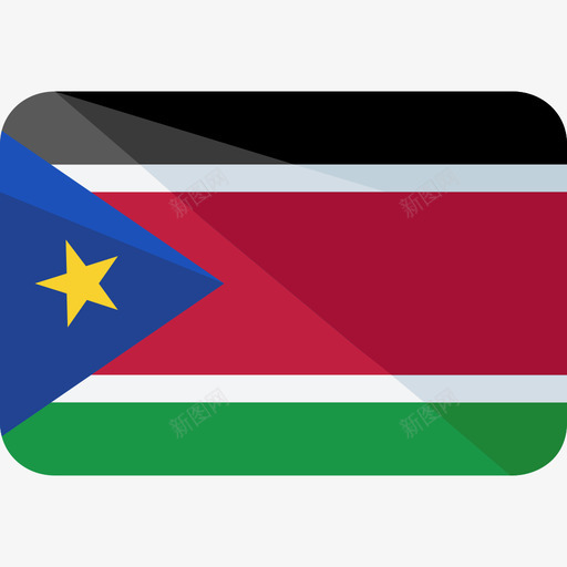 南苏丹6旗平坦图标svg_新图网 https://ixintu.com 6旗 南苏丹 平坦