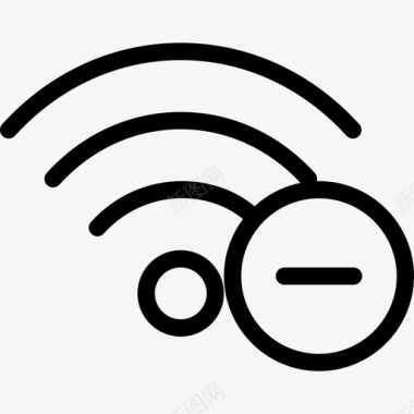 Wifi网络23线性图标图标