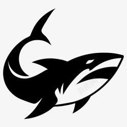核心系列鲨鱼水生鱼类图标高清图片