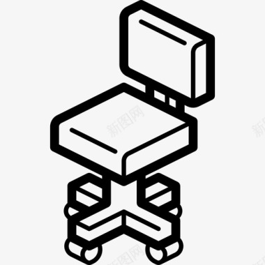 办公椅家具40直线型图标图标