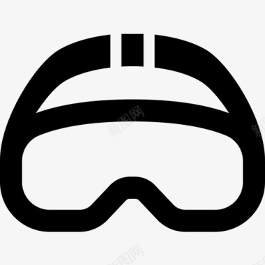 滑雪护目镜弹性保护性图标图标
