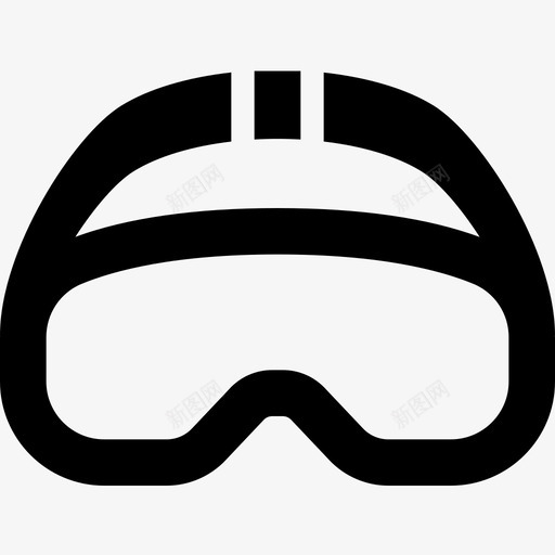 滑雪护目镜弹性保护性图标svg_新图网 https://ixintu.com 保护性 冬季实心图标 安全性 弹性 滑雪护目镜 运动性
