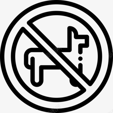 禁止携带宠物13号机场直系图标图标