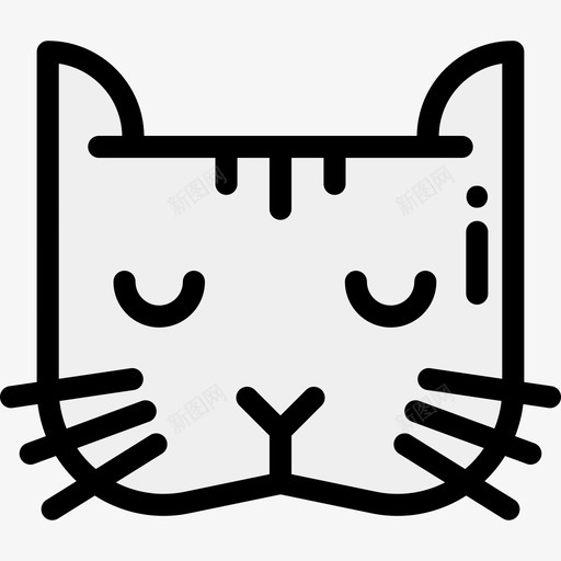 猫家庭生活线性颜色图标svg_新图网 https://ixintu.com 家庭生活 猫 线性颜色