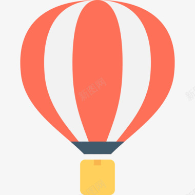热气球全球物流9扁平图标图标