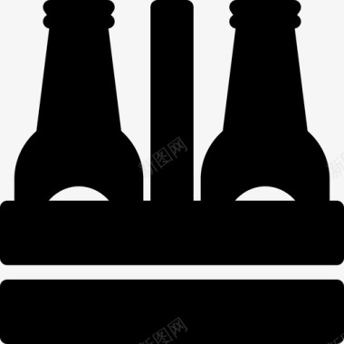 啤酒烧烤填充图标图标