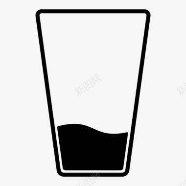 一杯水杯子空的图标图标