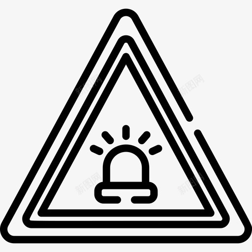 警告信号4线性图标svg_新图网 https://ixintu.com 信号4 线性 警告