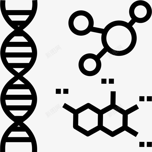 Dna医学65线性图标svg_新图网 https://ixintu.com Dna 医学65 线性