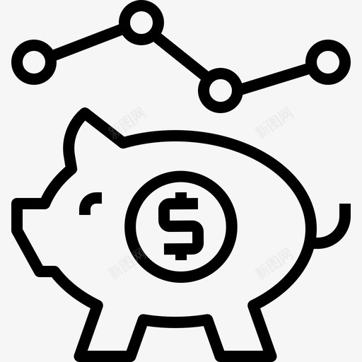 经济银行金融图标svg_新图网 https://ixintu.com 小猪 经济 货币 金融 银行