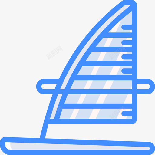 风帆极限运动3蓝色图标svg_新图网 https://ixintu.com 极限运动3 蓝色 风帆