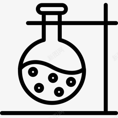 烧瓶科学32线性图标图标