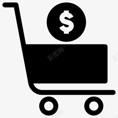 支付购物车电子银行图标图标