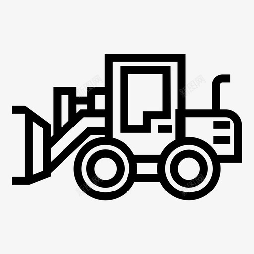 建筑重型设备叉车装载机图标svg_新图网 https://ixintu.com 卡车 叉车 建筑1 建筑重型设备 毛坯 装载机