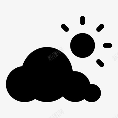天气云层多云图标图标