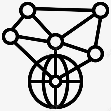 社交网络连接器网络图标图标