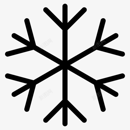 雪花冷冰图标svg_新图网 https://ixintu.com 冬天 冰 冷 基本图标所有尺寸 雪花