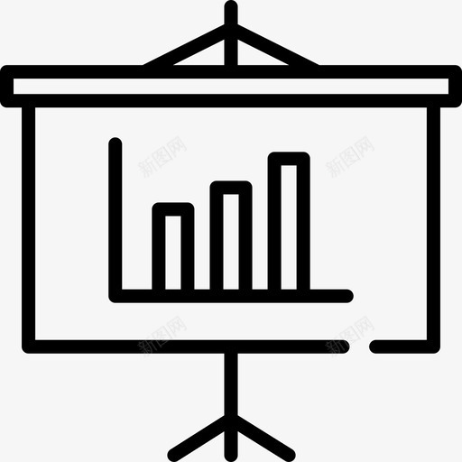 投影屏幕文具23线性图标svg_新图网 https://ixintu.com 投影屏幕 文具23 线性