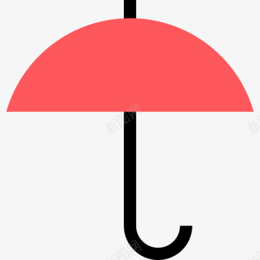 雨伞65号天气平坦图标图标