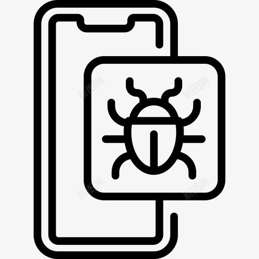 Bug技术支持12线性图标svg_新图网 https://ixintu.com Bug 技术支持12 线性