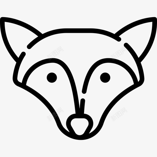 狐狸冬季自然13直系图标svg_新图网 https://ixintu.com 冬季自然13 狐狸 直系
