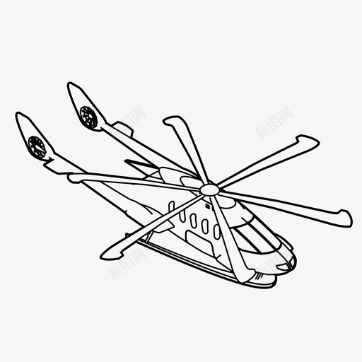 直升机飞机飞行图标svg_新图网 https://ixintu.com 机动性 直升机 运输 飞机 飞行