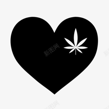 爱大麻心爱人图标图标