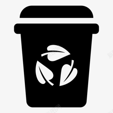 回收垃圾垃圾箱可持续发展图标图标