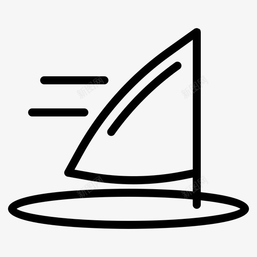 帆船运动水图标svg_新图网 https://ixintu.com 帆船 水 运动 运动64卷1 风