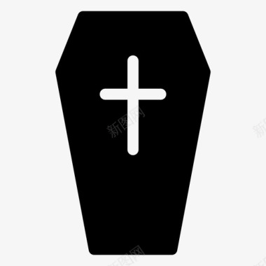 棺材墓地葬礼图标图标