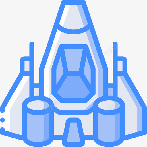 太空船46号太空船蓝色图标svg_新图网 https://ixintu.com 46号太空船 太空船 蓝色